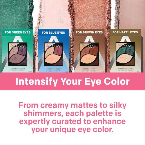 Almay Eyeshadow Palette - Long-Lasting, Primer-Enriched Formula with Antioxidant Vitamin E | 020 Blue Eyes, 0.1 Oz