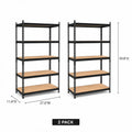 5-Tier Metal Garage Storage Shelving Unit with MDF Shelves and Hardware