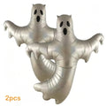 Large Silver Ghost Foil Balloons - Halloween Party Decorations, 2 Pack