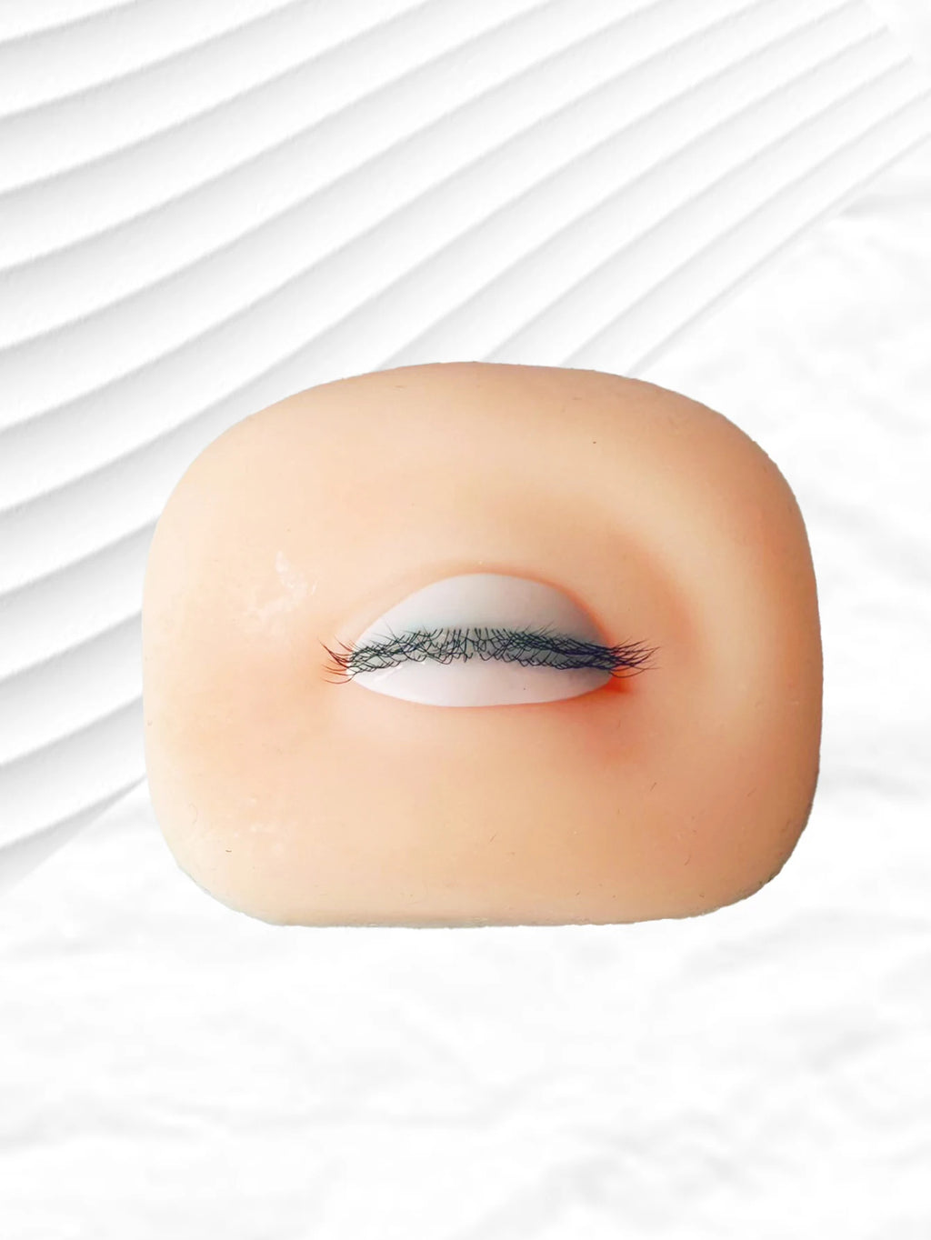 Eyelash Practice Mannequin Head Silicone Flat Doll Head for False Lash Training