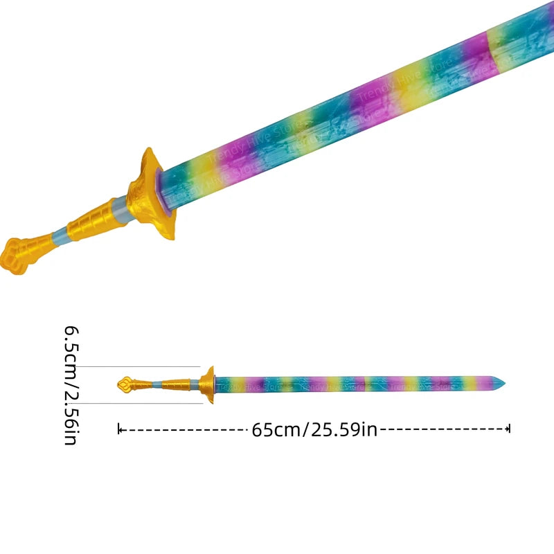 Colorful LED Sword Cosplay Prop for Women Halloween Carnival Roleplay