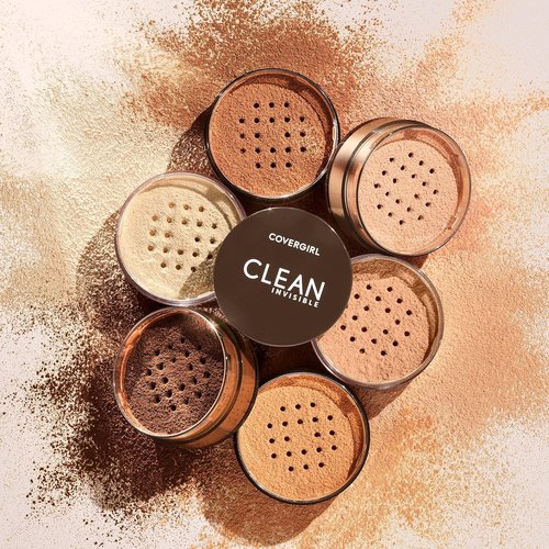 COVERGIRL Clean Invisible Loose Powder - Vegan Setting Powder for Flawless Finish - Translucent Light, 20g (Pack of 2)