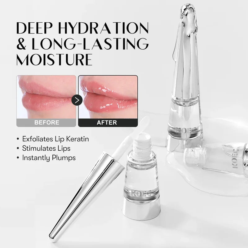 Moisturizing Lip Balm Set with Hyaluronic Acid, Plumping & High Shine Lip Gloss | 3PCS