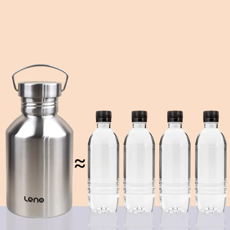 Large Capacity Stainless Steel Water Bottle 2000ml for Sports & Camping