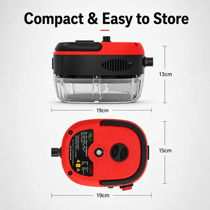 Portable Handheld Steam Cleaner for Kitchen Bathroom Floor Upholstery with Brush Heads