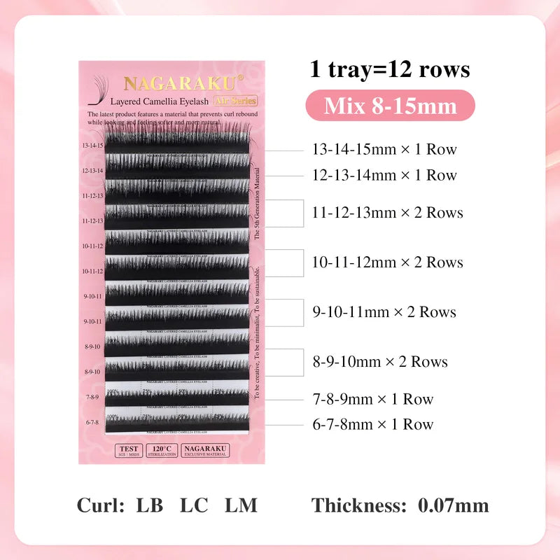Premade Eyelash Fans for Volume & Fluffy Extensions - Wispy 3D Vision