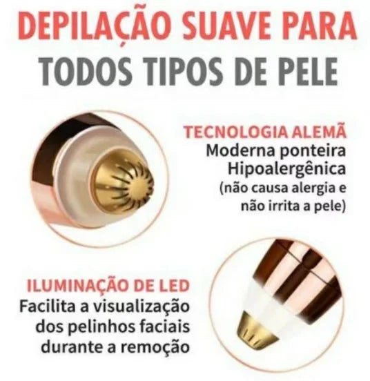 Rechargeable Electric Eyebrow Epilator Pen for Painless Hair Removal