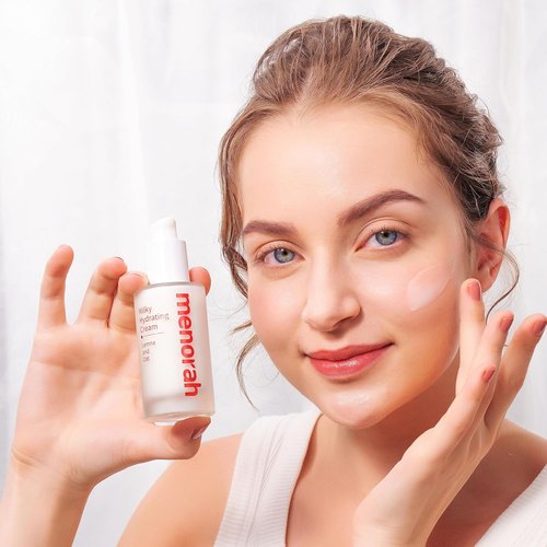 Milky Menorah Hydrating Cream - Ultra Lightweight Soothing Facial Lotion for Sensitive Skin, Daily Moisturizer