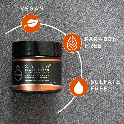 eShave Shaving Cream for Men - Almond Scent | Prevents Irritation & Razor Burn, 4 oz