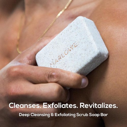 Marlowe. No. 102 Exfoliating Body Scrub Soap - 7 oz Bar with Shea Butter & Green Tea Extracts | Revitalizes Skin