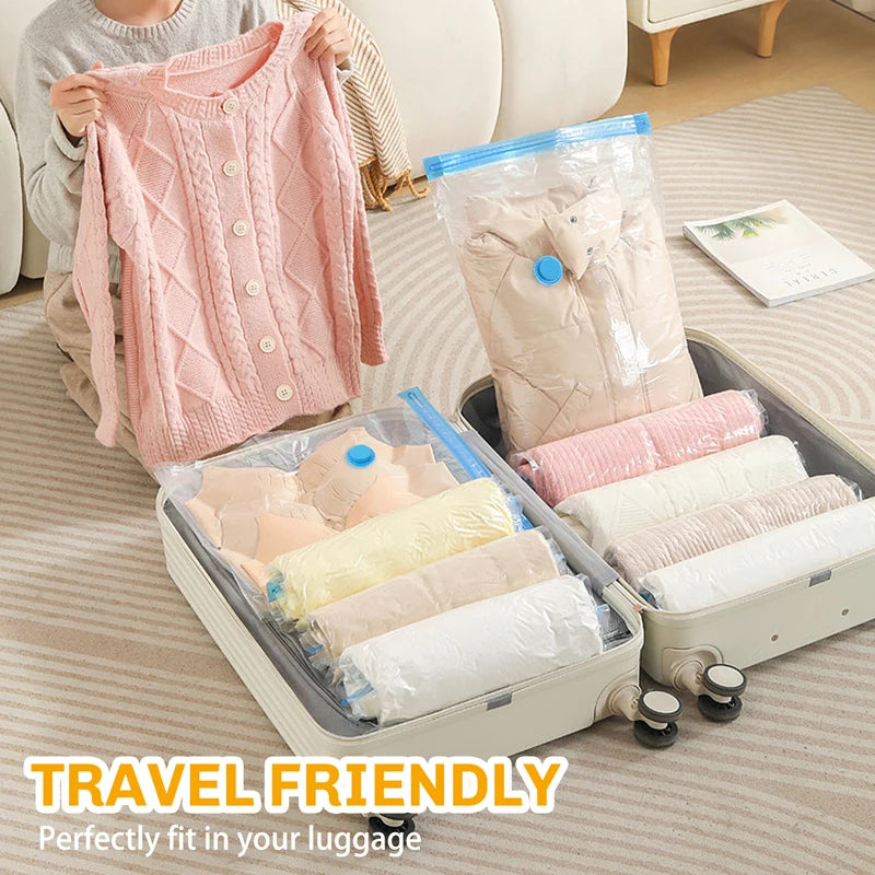Vacuum Storage Bags with Electric Pump - Space Saving, Multiple Sizes