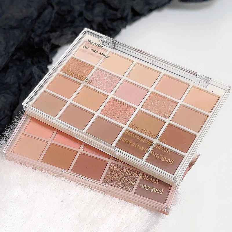 20-Color Multicolor Eyeshadow Palette - Nude Earth Tones Waterproof Long-Lasting Makeup