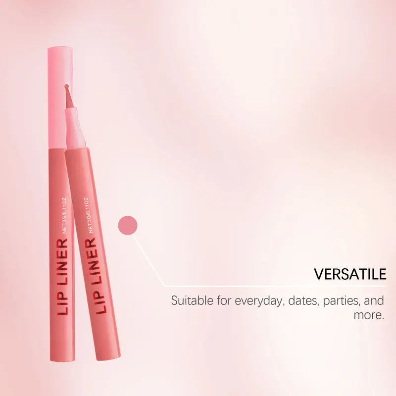 Liquid Lip Liner Matte Finish - Long Lasting Waterproof Retractable Lip Definer