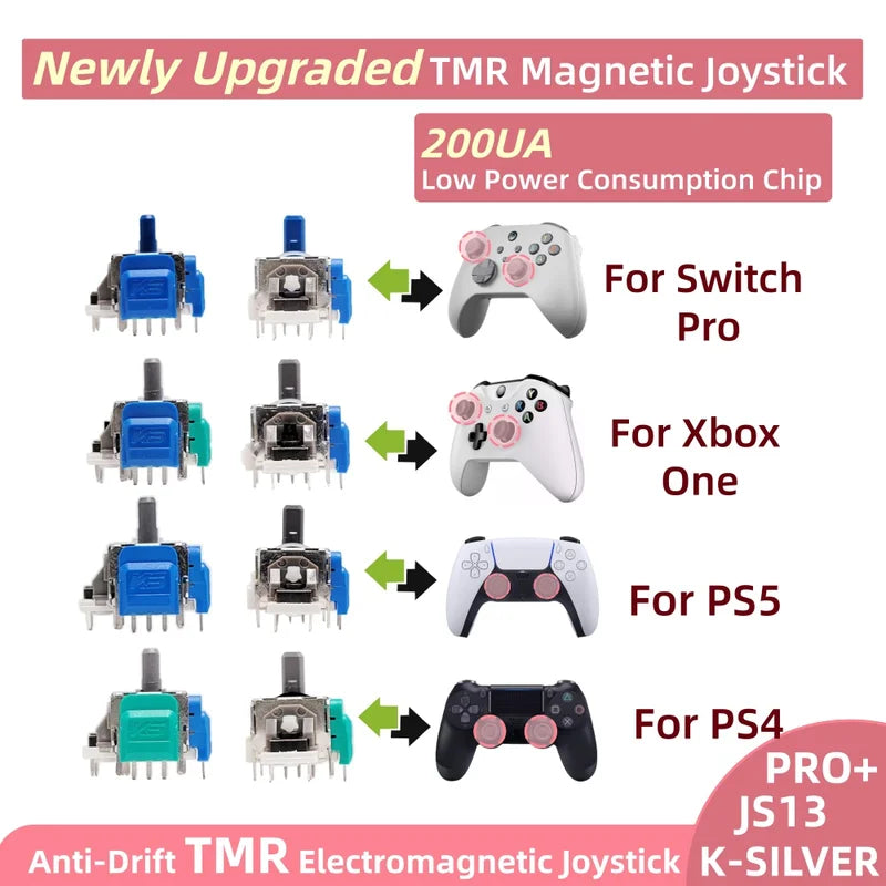 Electromagnetic Joystick Replacement for PS5 PS4 Switch Xbox Series Anti-Drift 2/4/10pcs
