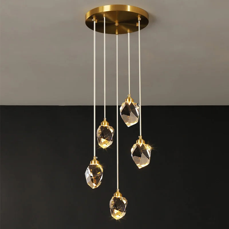 Modern Nordic Crystal Ceiling Pendant Light for Living Room & Home Decor