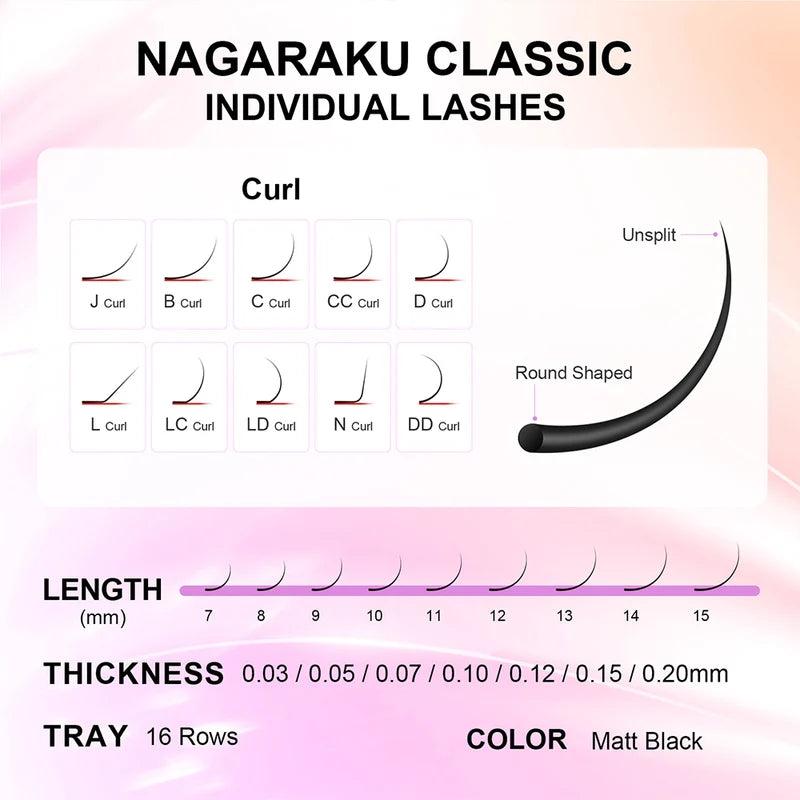 Premium Individual Faux Mink Eyelash Extensions - Natural, Soft, Multiple Variants