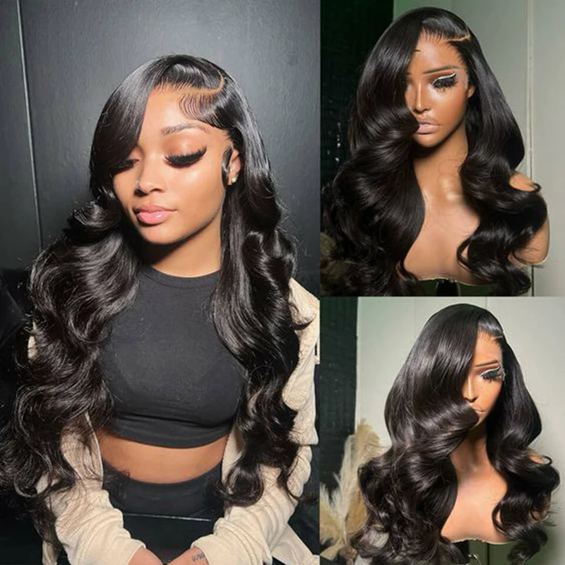 Brazilian Remy Human Hair Wigs with Lace Front and Pre-Plucked Hair for Women