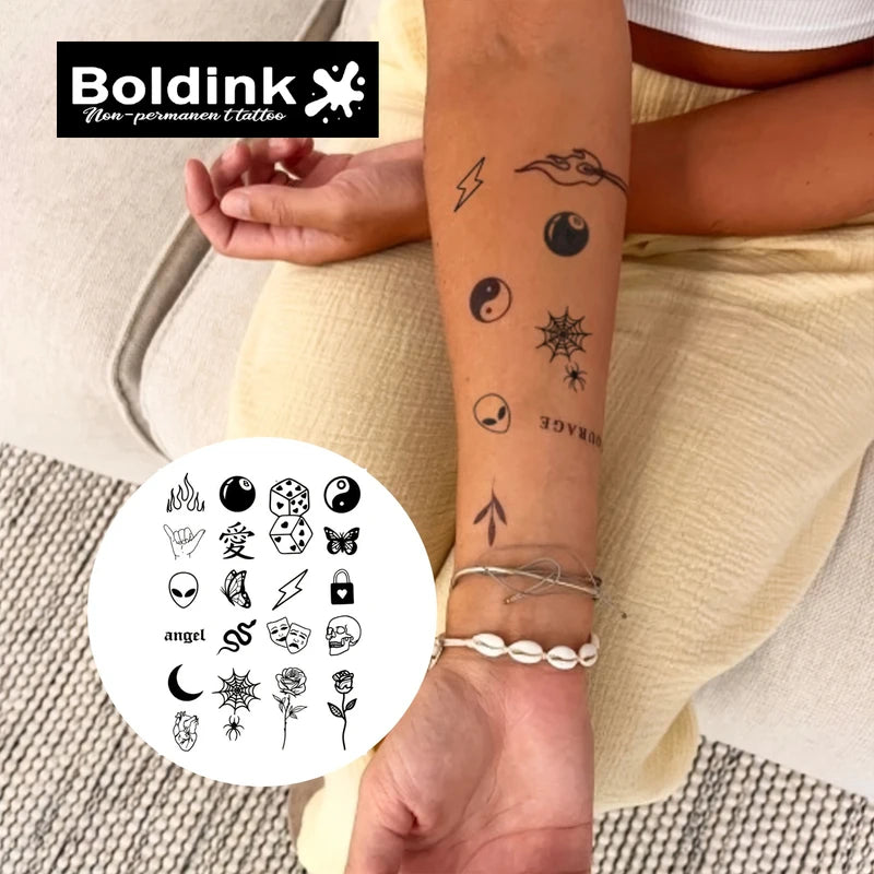 Halloween Spider Web Temporary Tattoo Waterproof Lasts 15 Days