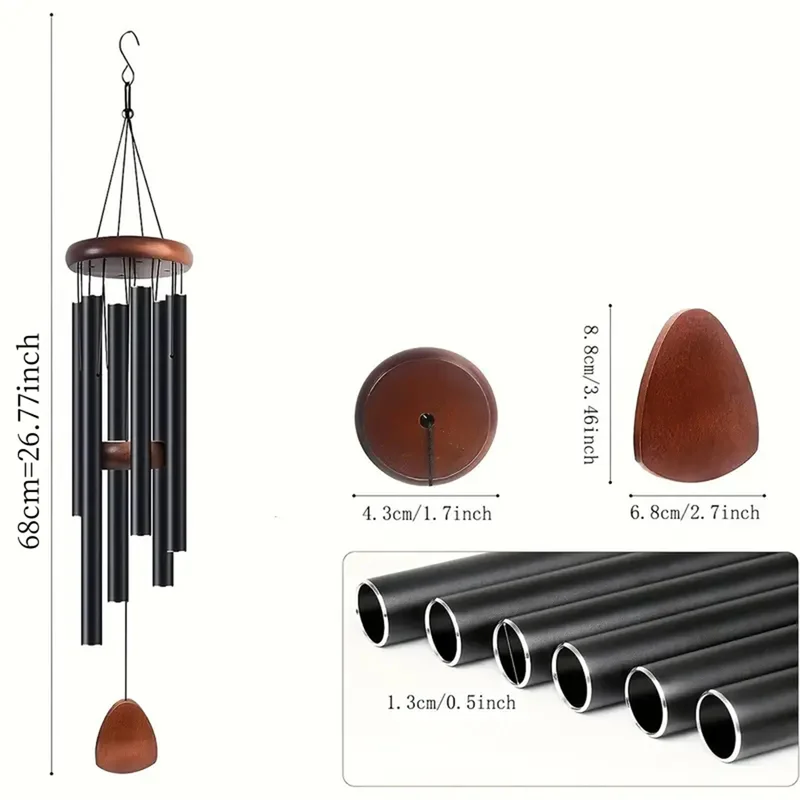 Aluminum Wind Chimes Outdoor Garden Decorations - Elegant Sound & Gift Set