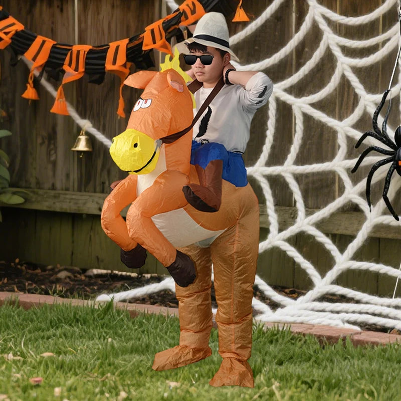 Inflatable Horse Costume for Adults and Kids - Hilarious Party Cosplay