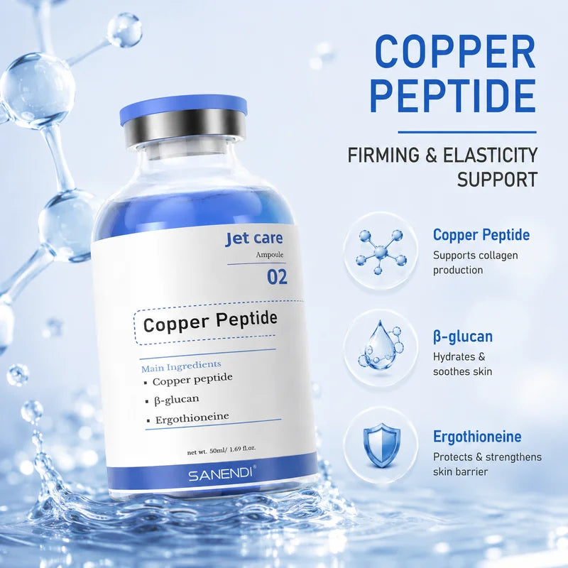 Hydrating Face Serum with Salmon DNA & Hyaluronic Acid - Anti-Aging Moisturizer & Copper Peptide Essence
