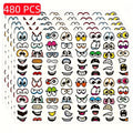 480 Pcs Funny Eyes and Mouth Stickers for Scrapbooking and Halloween Decor