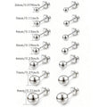 Ball Design Stud Earrings Set - Stainless Steel & 18K Gold Plated Jewelry