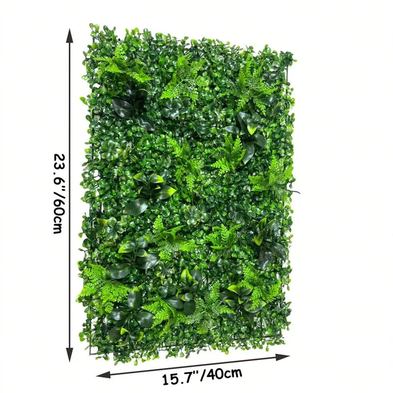 Artificial Plant Wall Panel UV-Resistant Greenery Privacy Fence Indoor Outdoor