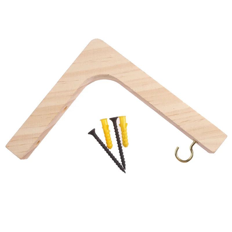 Natural Wood Wall Plant Hanger Hook for Flower Pots Lanterns & Decor