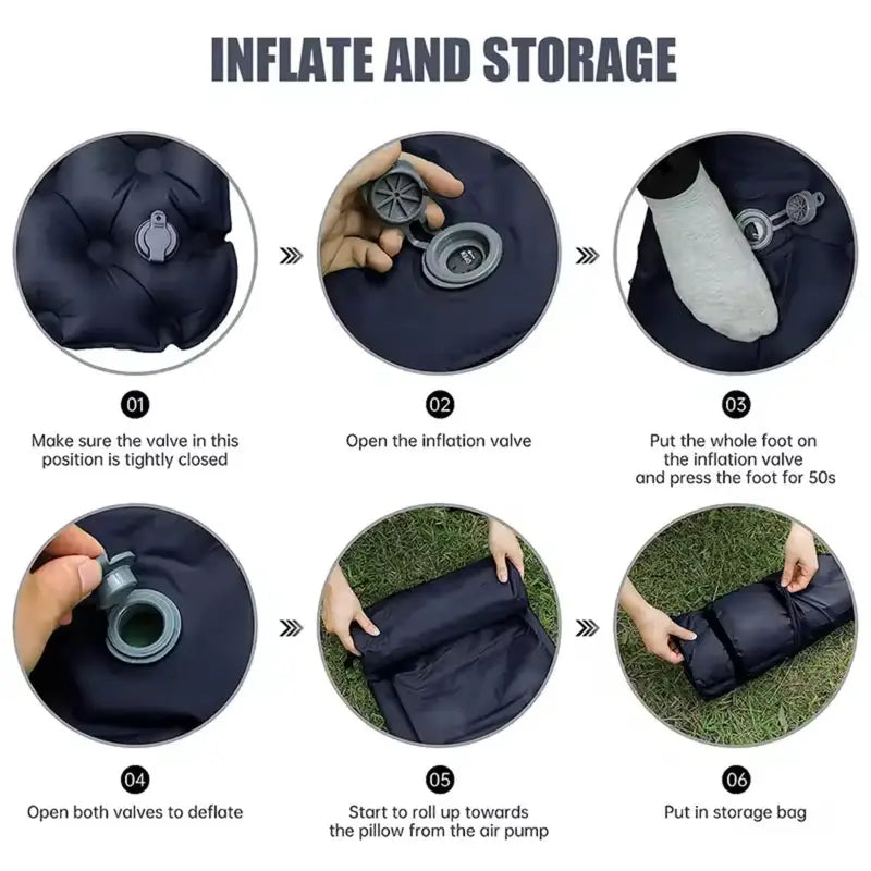 Foldable Outdoor Inflatable Mattress - Warm, Ultra-Wide, Thick, Lightweight Double-Use Camping Bed