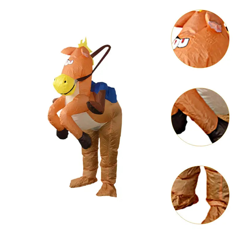 Inflatable Horse Costume for Adults and Kids - Hilarious Party Cosplay
