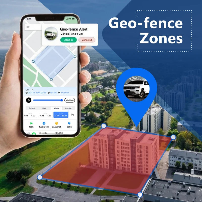 Magnetic 4G LTE Vehicle GPS Tracker with Real-Time Monitoring & SOS Alerts