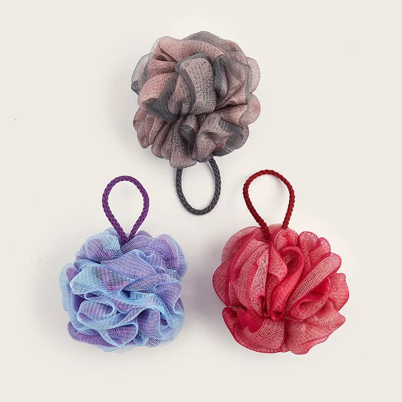 Dual-Color Shower Mesh Sponge Bath Puff Exfoliating Body Scrubber