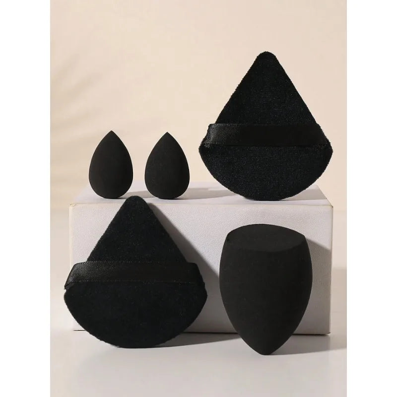 5PCS Makeup Sponge Set for Cream, Powder & Loose Powder Application - Multiple Colors