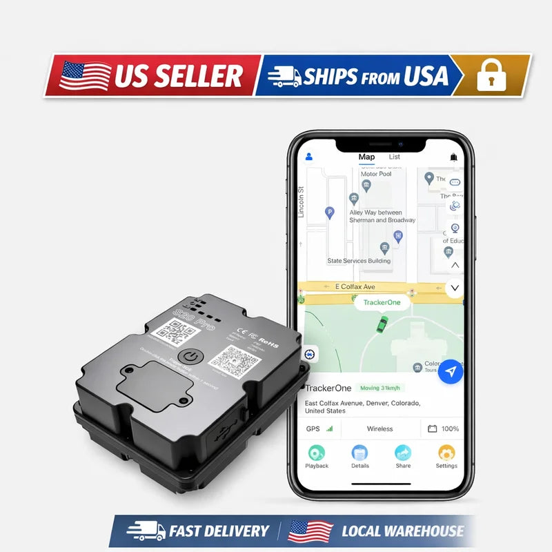 Magnetic 4G LTE Vehicle GPS Tracker with Real-Time Monitoring & SOS Alerts