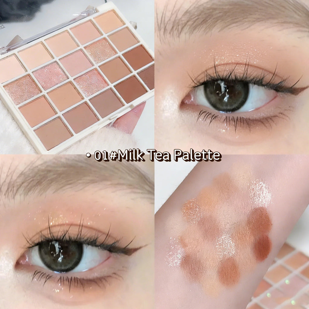 20-Color Multicolor Eyeshadow Palette - Nude Earth Tones Waterproof Long-Lasting Makeup