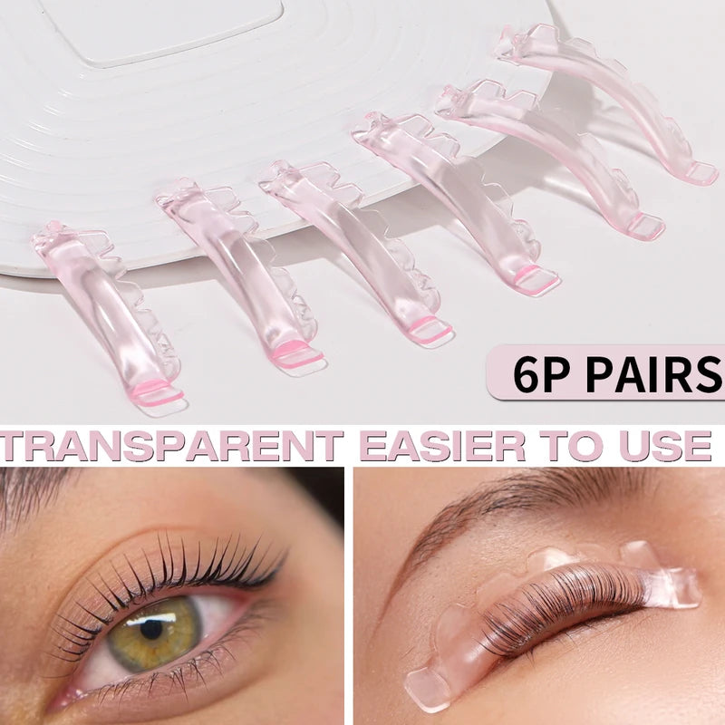 12Pcs Lash Lift Pads Set - Self-Adhesive Silicone Shields for Eyelash Curling