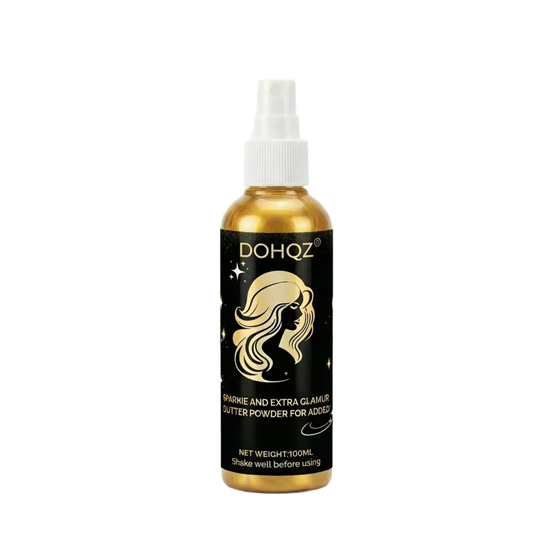 Waterproof Gold Body Glitter Spray for Face Hair Clothes Festival Party 100ML