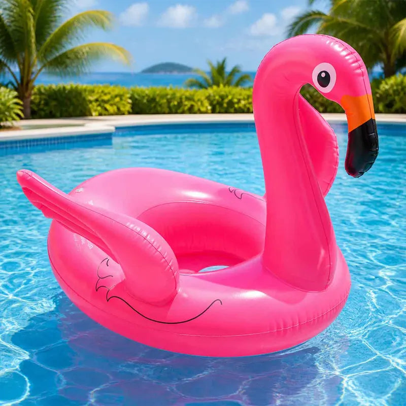 Inflatable Pool Float with Colorful Pattern, Beach & Swim Party Toy, Summer Water Float Ring