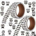 2000 Mini Black Eyes and Mouth Stickers for Halloween Crafts Self-Adhesive Vinyl Labels