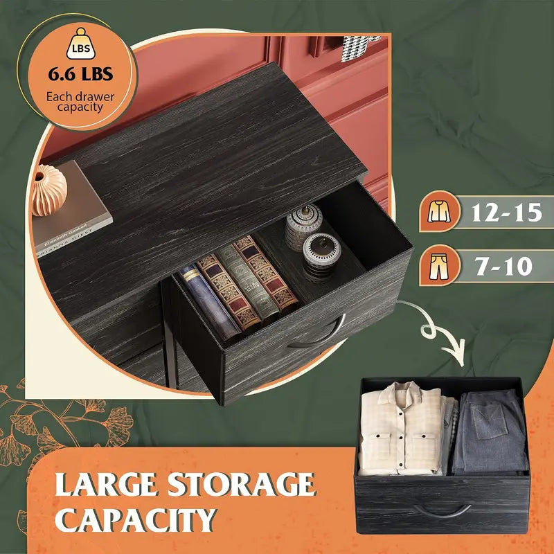 8-Drawer Fabric Dresser Storage Tower for Bedroom Organizing