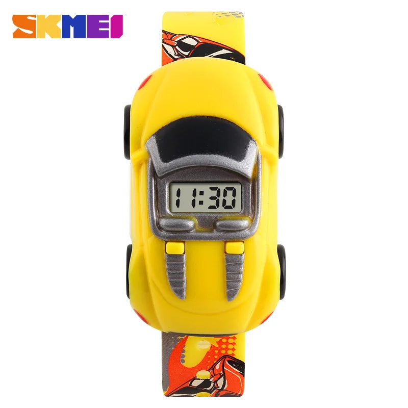 Colorful Children's Cartoon Car Mode Digital Watch - Boys & Girls Sport Wristwatch
