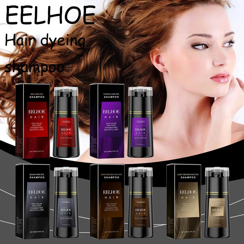 Multi Color Hair Dyeing Shampoo - Nourishing, Easy to Use, Lasting Hair Color