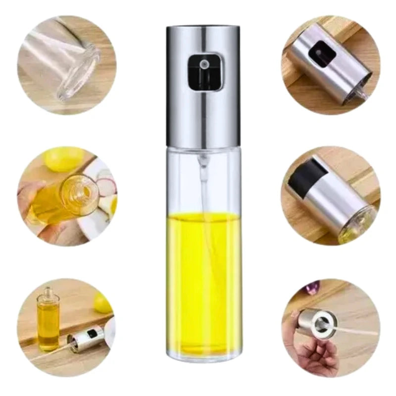 Multi-Purpose Oil Spray Bottle for Cooking & Grill - Refillable, Leak-Proof