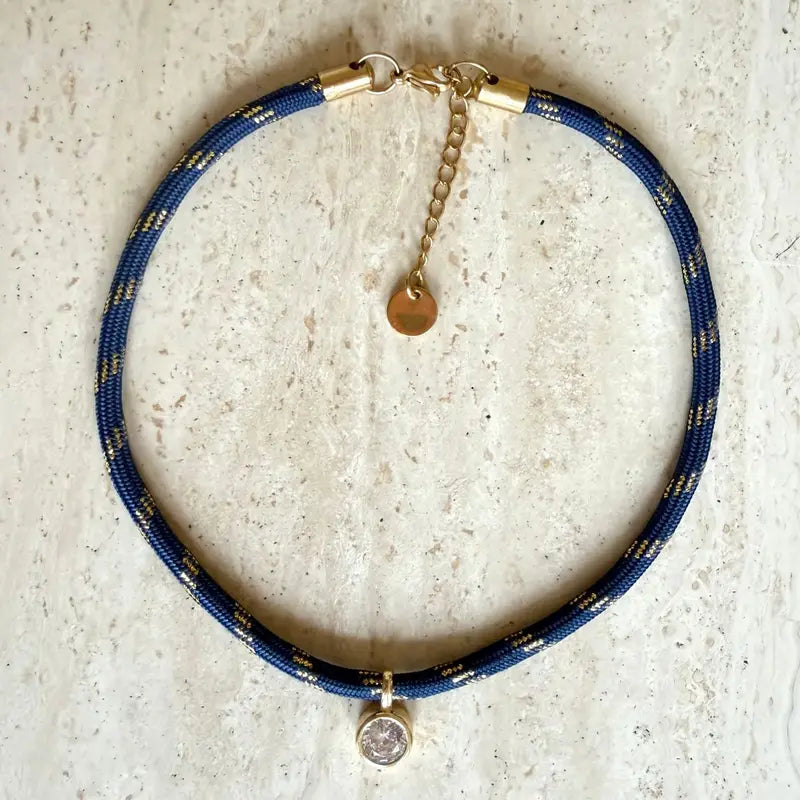 Colorful Rope Chain Necklace for Women Multilayer Gold Plated Zircon Pendant Jewelry
