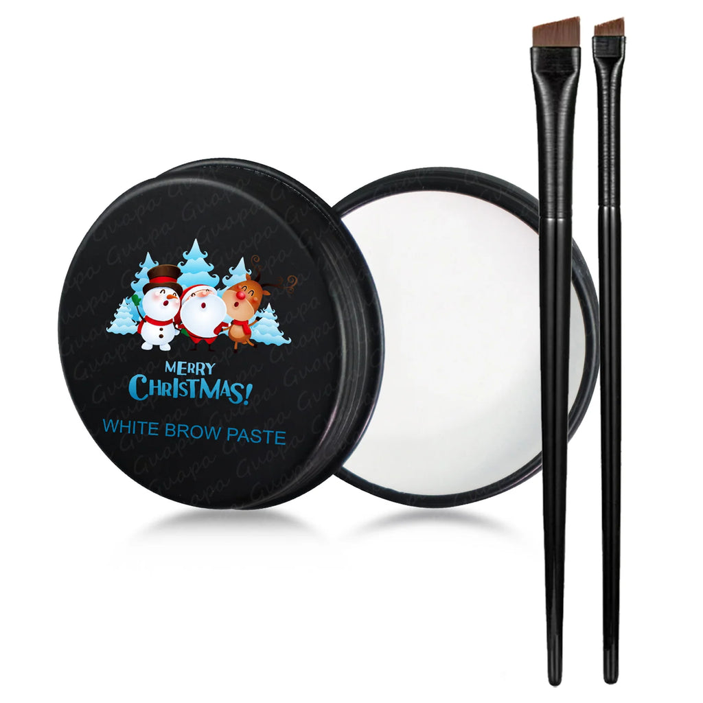 Microblading Brows Mapping Kit with White Brow Paste & Brushes for Flawless Eyebrow & Lip Shape