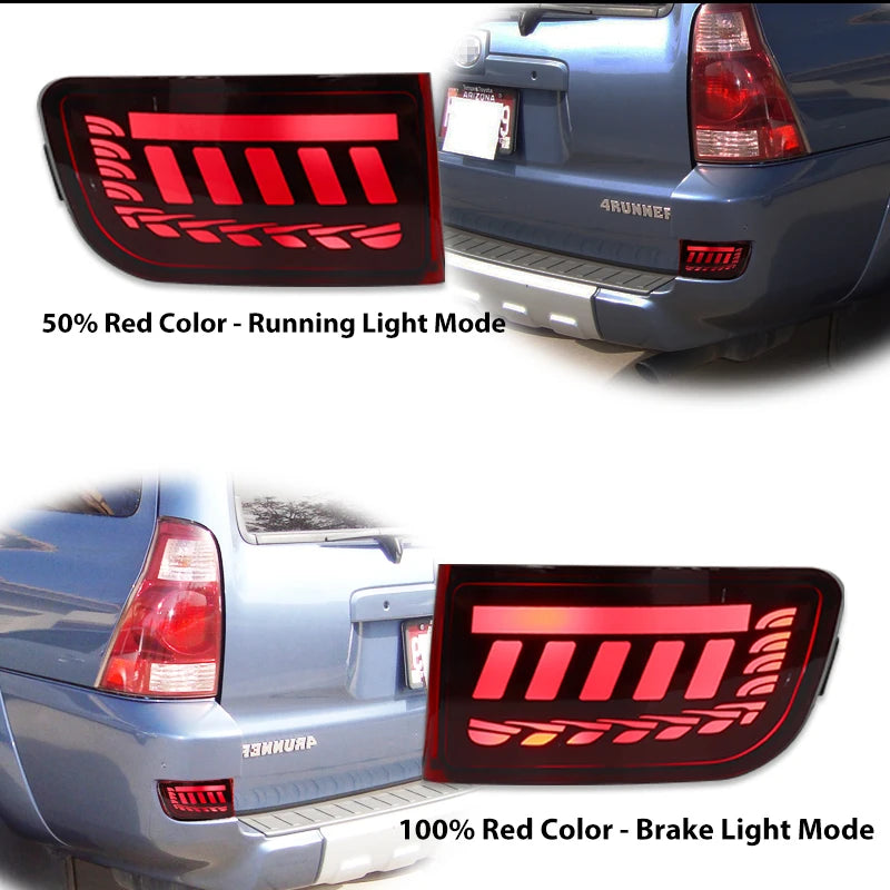 2pcs LED Car Rear Bumper Reflector Lights for Toyota 4Runner Land Cruiser Prado