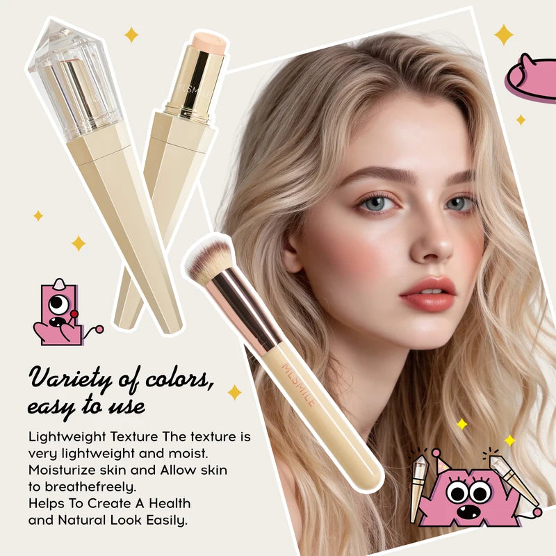 Highlighter Stick Face Makeup Glow Stick Natural Radiance Cheekbone Nose Bridge 4 Shades