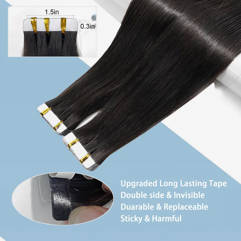 Skin Weft Tape In Hair Extensions 20Pcs 50G/Pack Real Human Hair for Women