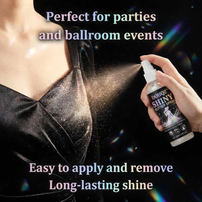 Silver Glitter Body Spray 100ml for Weddings, Festivals & Stage Makeup